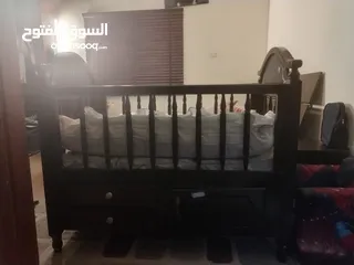  2 تخت بيبي خشب زان