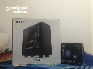  1 كيس Nzxt s340 مع مبرد مائي بسعر حرق مع الكراتين