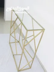  6 كونسول مدخل لون ذهبي