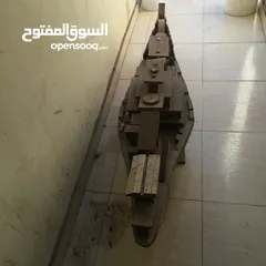  1 سفينة خشب منظر من خشب الزان