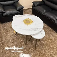  13 طاولات وسط وسيرفس متوفره  بعدة أشكال متنوعه منها مدور ومستطيل ومربع واحجام مختلفه وعده قياسات