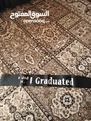  2 باجة تخرج سوداء بكتابة بلون ابيض I Graduated جديدة للبيع
