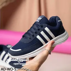  4 Adidas-Women اديداس حريمي شبك مطعم بجلد سهل الارتداء بتصميم مميز وعصري المنتج هاي كوالتي