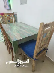  5 طاولة خشب سفرة