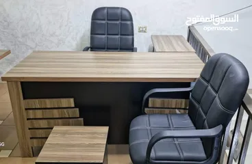  9 مكتب خشب لامينت 140*70 مع جانبية وطاولة وسط بسعر المصنع تفصيل كافة الاثاث المكتبي