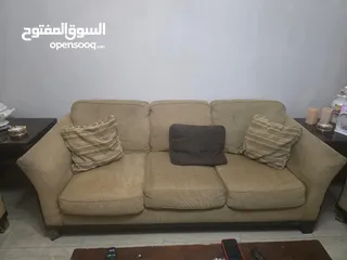  3 طقم كنب امريكي مستعمل للبيع ( ميداس )