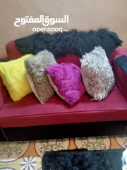  4 كنب مجوز  لون خمري  مع قورن