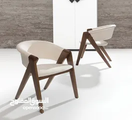  4 انغمس في جمالية الفخامة والأناقة مع كرسي الطعام المودرن بأرجله المنحنية، واجعل تناول الطعام تجربة فر