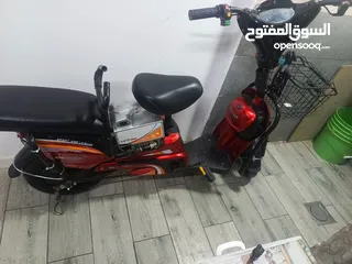  1 دراجه كهربائيه ممتازه استعمال 10 اشهر