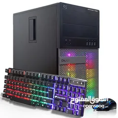  1 كمبيوتر مكتبي للألعاب Dell Optiplex - معالج Intel Core i7 وبطاقة رسومات NVIDIA GeForce GT 730 سعة 4