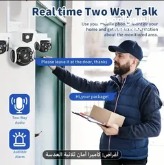  3 كاميرات مراقبة للمنزل، مراقبة الكابينة، كاميرا أمان حديثة، بصريات عالية الجودة تسجيل صوت شحن مجاني