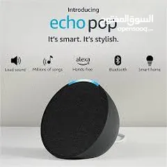  1 ALEXA Echo Pop  Full sound compact smart speaker with Alexa