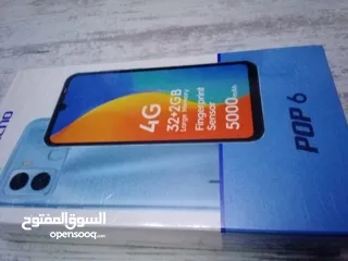  4 موبايل تكنو بوب6 استعمال خفيف أمور ممتاز بصمة يد بصمة الوجه فيس دي كل شي مئة مية