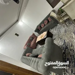  1 .........::طقم كنب تفصيل مخمل ثقيل 8 مقاعد خشب سويد بحالة ممتازة ........:.::::::::::
