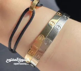  6 Carter طقم أساور كارتير  مكفول لون سنتين  3 أساور ( فضي - نحاسي - دهبي )