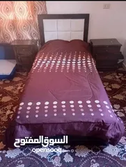  4 تخت خشب للبيع مع الفرشه  وكاله خشب زان