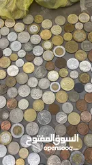  5 عملات قديمه معدنية وورقيه للبيع