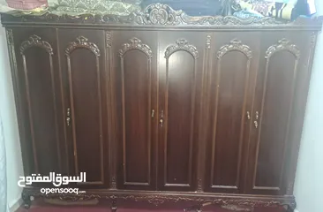  3 غرفة نوم فاخرة كاملة مزدوج ماستر خشب زان حفر ثقيل