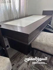  3 طاولة سفرة خشب بلوط