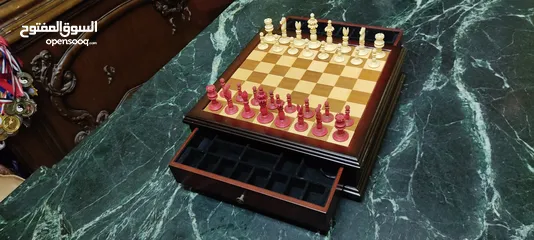  7 شطرنج تحفة ديكور من الخشب الفاخر