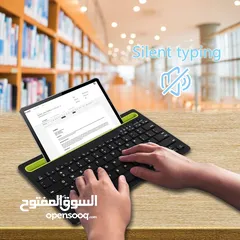  6 كيبورد بلوتوث للموبايل والايباد والكمبيوتر Bluetooth Keyboard for ipad, Multi-Device Wireless Keyboa