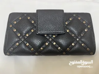  1 CH Carolina Herrera - Black Quilted Leather Studded Wallet