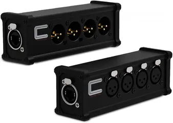  2 XLR Over Cat5 4 Channel 3-Pin Male Female to Single Ethernet