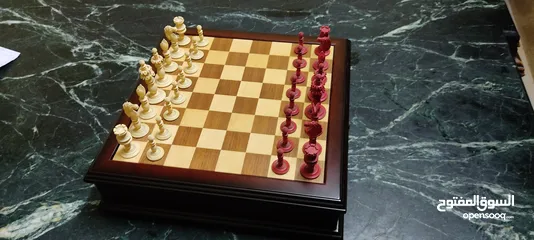  2 شطرنج تحفة ديكور من الخشب الفاخر