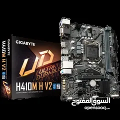  3 cpu + motherboard (i3-10100f + gigabyte h410m H V2)  مذر بورد ومعالج  مستعمل