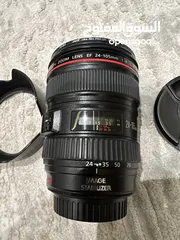  6 Canon 24-105 F/4L IS USM lens