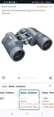  8 Bushnell long range binoculars water proof 12x42