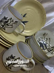  1 صحون وكاسات +كوب عدد2 هدية