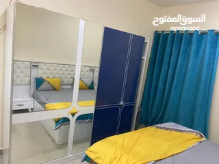  4 لايجار الشهري شقه غرفتين وصاله مفروشة بالتعاون الشارقه