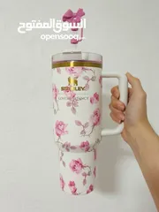 1 Stanely cup  كوب ستانلي الترند المورد بشكل جديد  سعتها 1200 مل  مختمة كامل مع كرتونتها وشهادتها