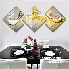  2 Modern Living Room Wall decorations lighting Painting