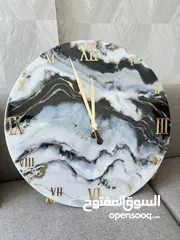  7 Exclusive black art resin wall clock 60 cm