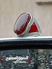  15 خواتم عقيق يمني وهندي اصلي وفضه اصليه جديد ومستعمل اسعار التخفيض
