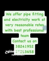  1 repair plumber or electration