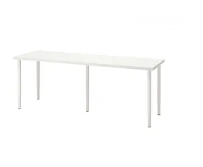  1 IKEA white desk table 200cm- طاولة ايكيا بيضاء 2 متر