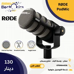  1 Rode PodMic Cardioid Dynamic Broadcast Microphone
