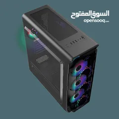  5 كيس جيمنغ فارغ احترافي جيماكس تجميعة Gamemax Gaming PC Case Starlight FRGB BK