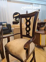  1 طاولة سفره 8 كراسي خشب زان ولاتيه