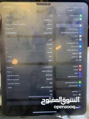  2 ايباد برو 2018 حجم 12.9 ذاكرة 256 بطاريه 87 يدعم سيم كارت