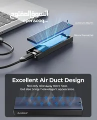  3 HAING HI-2816-M2 Aluminum M.2 Dyal-Protocol SSD Enclosure حافظة هارد ديسك خارجي