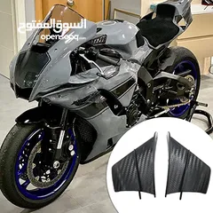 7 Motorcycle Wings Carbon Fibber ABS Fairing Aerodynamic Spoiler for all motorcycles