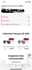  17 Versace sunglasses