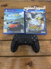  1 يد بلايستيشن 4 +دسكين بلاي4