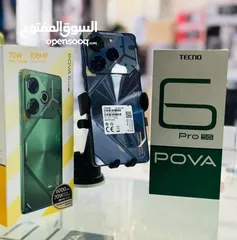  1 جهاز جديد pova 6 pro 5G رام 24 جيجا 256 مكفول سنة متوفر توصيل