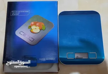  2 ميزان دقيق بالغرام لغاية 5 كيلو منزل او محل او مطبخ ستانلس معدن شاشه LCD ميزان طعام ميزان نادي