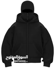  1 جكيت اللثام الترند  من نمرة S إلى XXL متوفر باللون الاسود